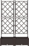 vidaXL - Tuinplantbak - met - Trellis - - - 2 - stuks - - - Bruin - - - 80 - x - 40 - x - 125,5 - cm
