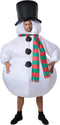 dressforfun - Opblaasbaar kostuum sneeuwman - Cilinder en sjaal - One size