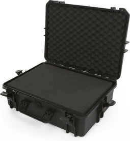 Perel Harde koffer - Waterdicht (IP67) - Noppenschuim plukschuim 2 sloten - Zwart 555 x 428 x 211 mm
