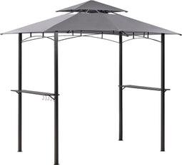 Beliani NARO - Tuinpaviljoen - Grijs - Staal