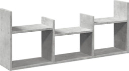 vidaXL - Wandkast - 100x18x40 - cm - bewerkt - hout - betongrijs