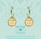 Heart to Get BO297COI19G - Oorringen - Goudkleurige Bohemian Coin Happy Mind - 925 Sterling Zilver