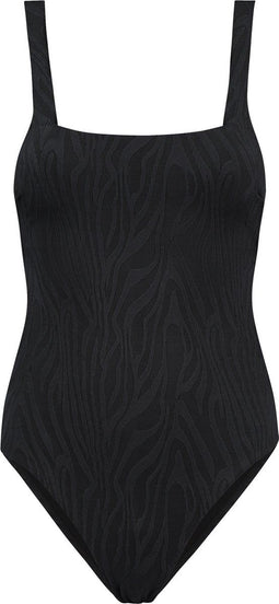 SHIWI Renée - Dames Badpak - Verwijderbare padding Zebra patroon - Zwart - maat 40