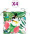 vidaXL - Stoelkussens - 4 - st - 40x40x7 - cm - stof - meerkleurig