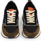 PS Poelman NASH - Heren Sneakers - Suède Leer Mesh - Donker Groen Multi - Maat 46