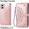imoshion Hoesje Geschikt voor Motorola Moto G73 Hoesje Met Pasjeshouder - imoshion Mandala Bookcase - Rosé Goud