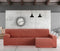 Hoes voor chaise longue met lange armleuning rechts Eysa TROYA Oranje 170 x 110 x 310 cm