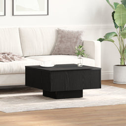 vidaXL - Salontafel - Zwart - Eiken - 60x60x31,5 - cm - Geengineerd - Hout