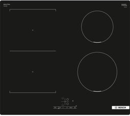 Inductiekookplaat - BOSCH SER4 - 4 branders - 6900 W - 59,2 x 52,2 cm - PVS611BB6H - Zwart