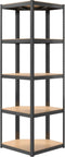 vidaXL-Opbergrek-5-laags-3-st-staal-&-bewerkt-hout-antracietkleurig