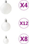 vidaXL - 100-delige - Kerstballenset - wit