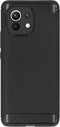 Hoesje Siliconen Geschikt voor Xiaomi Mi 11 - Brushed Backcover - Zwart