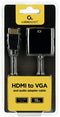 Gembird A-HDMI-VGA-03 - HDMI naar VGA adapter met audio - 1920x1080 @ 60Hz - Zwart
