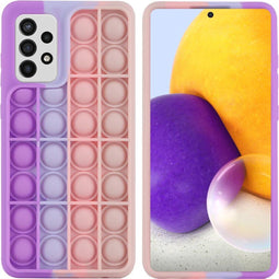 iMoshion Hoesje Geschikt voor Samsung Galaxy A72 Hoesje Siliconen - iMoshion Pop It Fidget Toy - Pop It hoesje - Multicolor