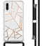 iMoshion Hoesje Geschikt voor Huawei P30 Lite Hoesje Met Koord - iMoshion Design Hoesje met Koord - Wit / Meerkleurig / Goud / White Graphic