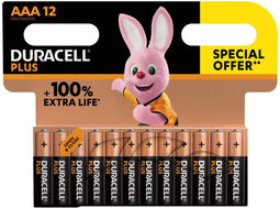 Duracell Alkaline Batterijen Plus AAA - 12 stuks