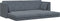 vidaXL - Ligbed/Bank - 2-in-1 - Donkergrijs - 213x144x60 - cm - Fluweel
