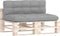 vidaXL - Palletkussens - 2 - st - stof - grijs