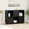 vidaXL - Dressoir - 110,5x35x80 - cm - massief - grenenhout - zwart