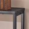 SoBuy FSB19-SCH - Consoletafel - Zwart Marmerlook 120x20x65cm - Smal Design Hout/Metaal