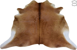 J-Line tapijt Koeienvel - leer - bruin