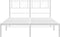 vidaXL - Bedframe - met - hoofdbord - metaal - wit - 160x200 - cm
