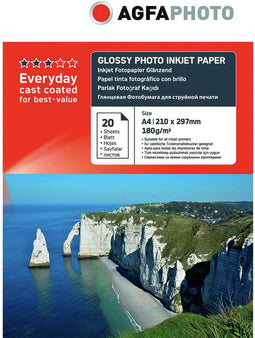 A4 AgfaPhoto Foto Papier 180gr. 20v. Glans