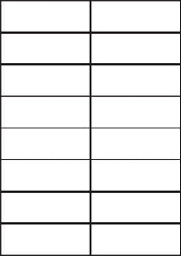 A4 etiketten 105 x 37 mm wit (100 vel)