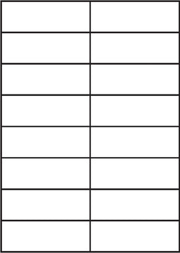 A4 etiketten 105 x 37 mm wit 100 vel