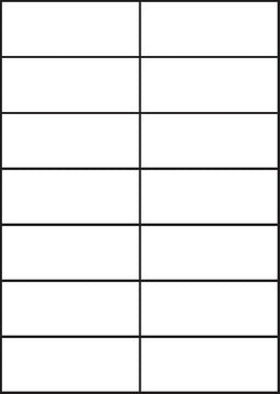 A4 etiketten 105 x 42,3 mm wit (100 vel)