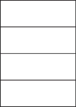 A4 etiketten 210 x 74 mm wit (100 vel)