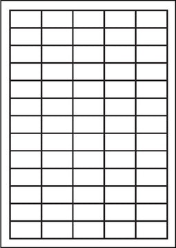 A4 etiketten 38,1 x 21,2 mm wit 100 vel