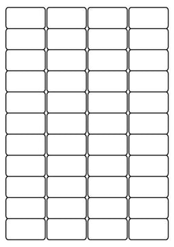 A4 etiketten 47,5 x 25,4 mm wit (100 vel)