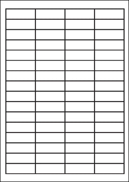 A4 etiketten 48,3 x 16,9 mm wit 100 vel