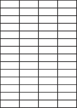 A4 etiketten 52,5 x 21,2 mm wit (100 vel)