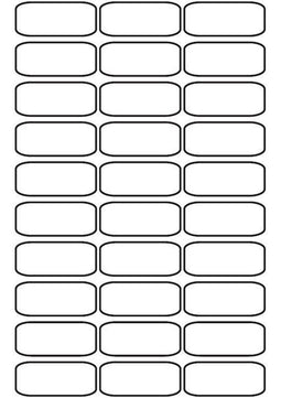 A4 etiketten 60 x 25 mm wit (100 vel)