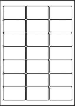 A4 etiketten 63,5 x 38,1 mm wit 100 vel