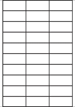 A4 etiketten 65 x 29,7 mm wit (100 vel)