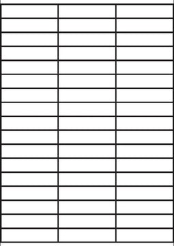A4 etiketten 70 x 16,9 mm wit (100 vel)