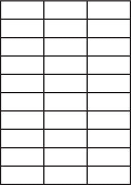 A4 etiketten 70 x 29,7 mm wit 100 vel