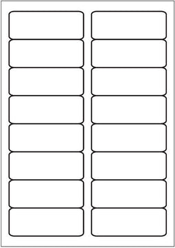 A4 etiketten 88,9 x 33,8 mm wit 100 vel