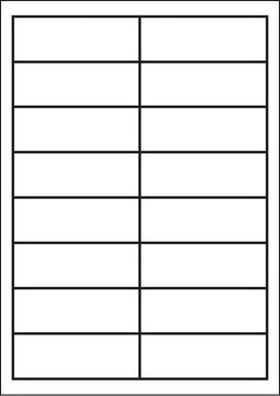 A4 etiketten 97 x 33,9 mm wit 100 vel