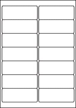 A4 etiketten 99,1 x 38,1 mm wit 100 vel