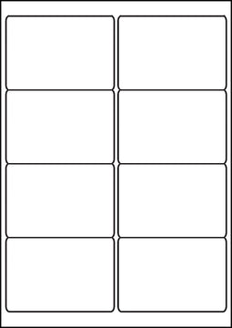 A4 etiketten 99,1 x 67,7 mm wit 100 vel