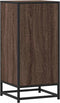 vidaXL - Dressoir - 35,5x35x76 - cm - bewerkt - hout - en - metaal - bruin - eikenkleur