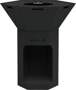 Barbecook Nestor Original - Houtbarbecue - 2 uitneembare kookplaten - Zwart - 92x92x101cm