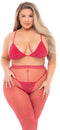 Ondergoed Set Pink Lipstick Rood (XL)