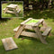 TP Toys Joy - Zand- en picknicktafel voor 2 kinderen - FSC gecertificeerd hout - Bruin