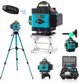 Vesto® V2 Tripod Edition - 4D Kruislijnlaser - Zelfnivellerend met 4-16 Lijnen - 360° Rotatie - 50m Meetbereik - Inclusief Draagkoffer