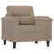 vidaXL - Fauteuil - 60 - cm - microvezelstof - taupe
